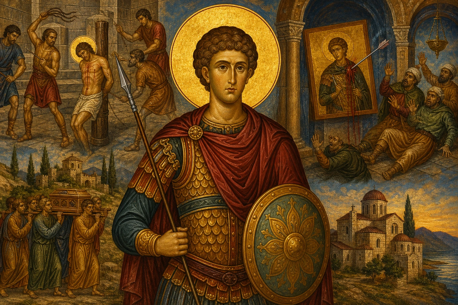 Εικόνα: Η Ανακομιδή των Λειψάνων του Αγίου Θεοδώρου του Στρατηλάτη