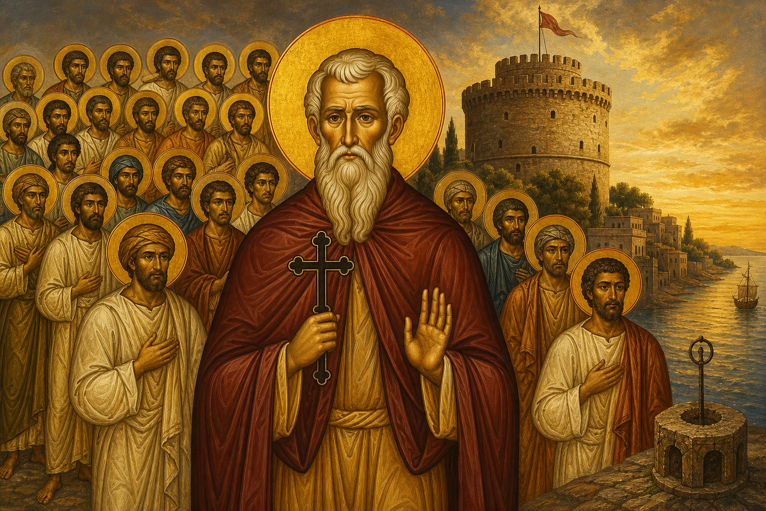 Εικόνα: Άγιοι Άνθιμος ο Γέρων, Παύλος, Βήλων, Θέων, Ήρων και οι συν αυτοίς Τριάντα Έξι Αιγύπτιοι Μάρτυρες