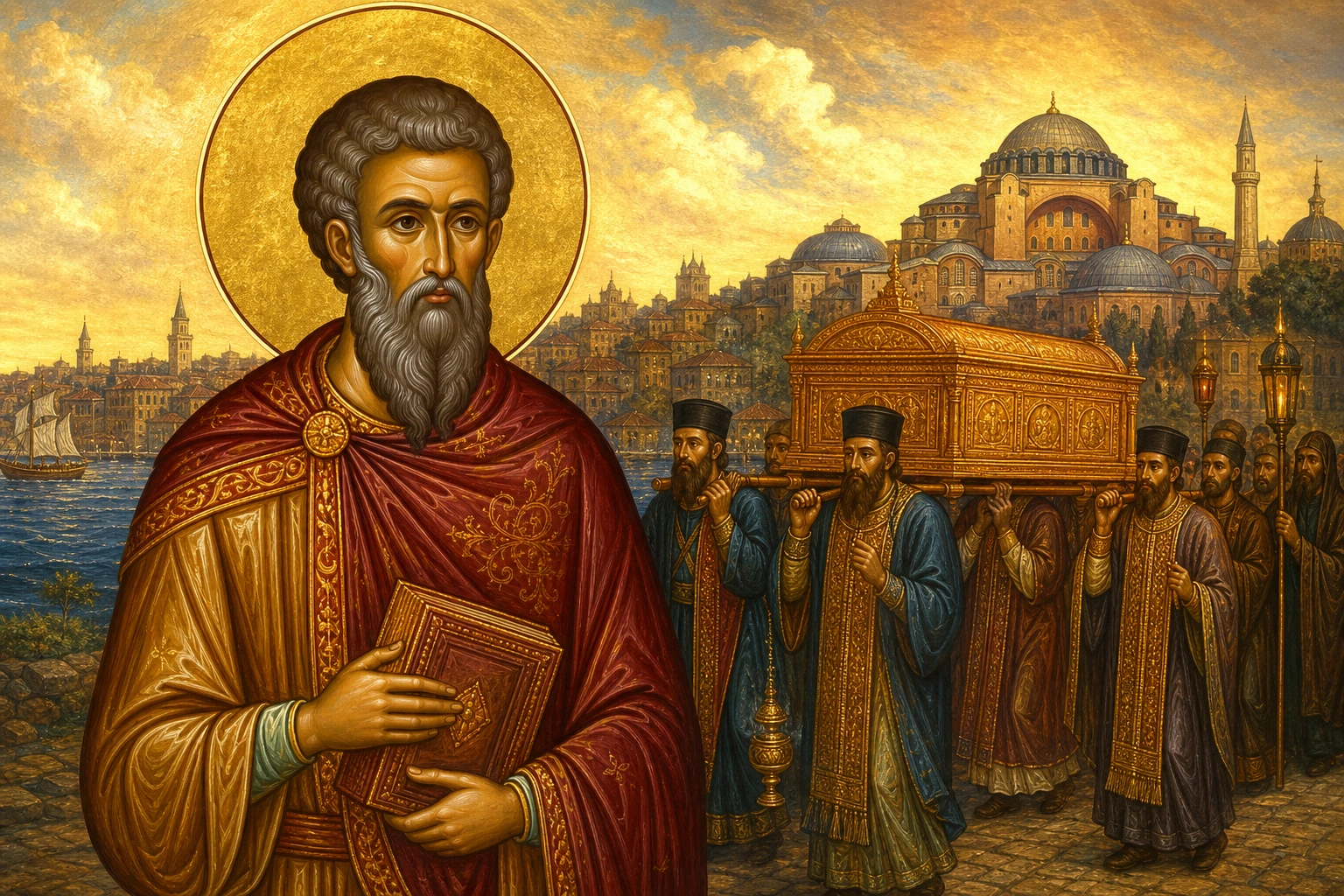 Εικόνα: Μετακομιδή του Ιερού Λειψάνου του Οσίου Ευδοκίμου