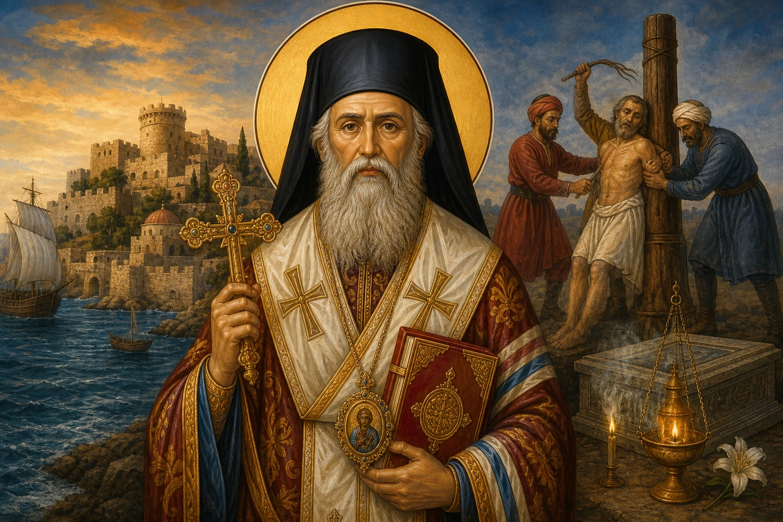 Εικόνα: Άγιος Ευθύμιος ο Ιερομάρτυρας Μητροπολίτης Ρόδου