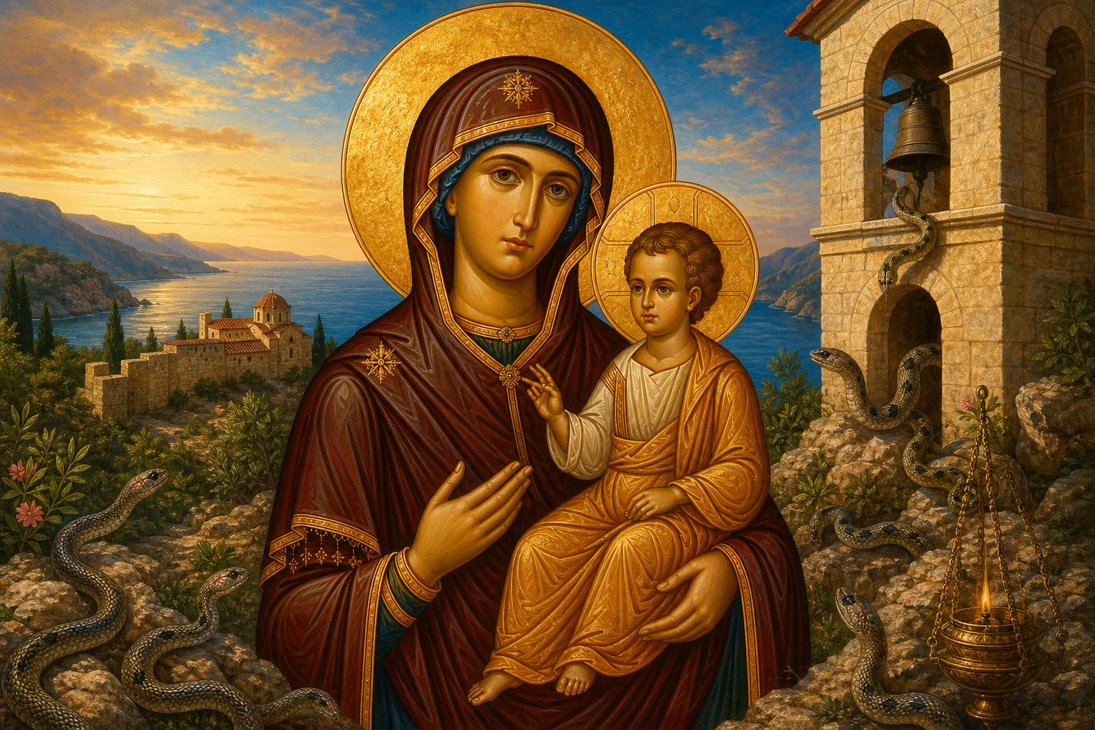 Εικόνα: Η Παναγία η Φιδούσα στην Κεφαλονιά