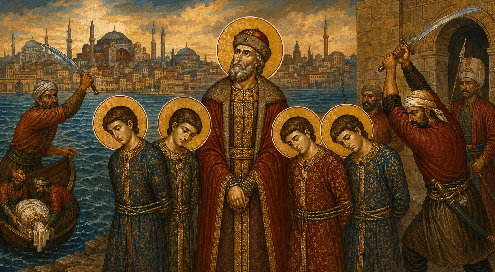 Εικόνα: Άγιος Κωνσταντίνος Μπραγκοβεάνου και οι σύν αυτώ Μάρτυρες