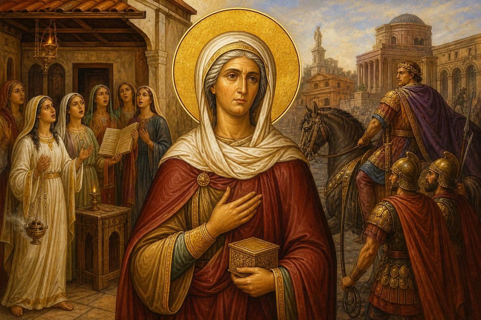 Εικόνα: Ποπλία η Ομολογήτρια, η διακόνισσα που έψαλε μπροστά στον Ιουλιανό
