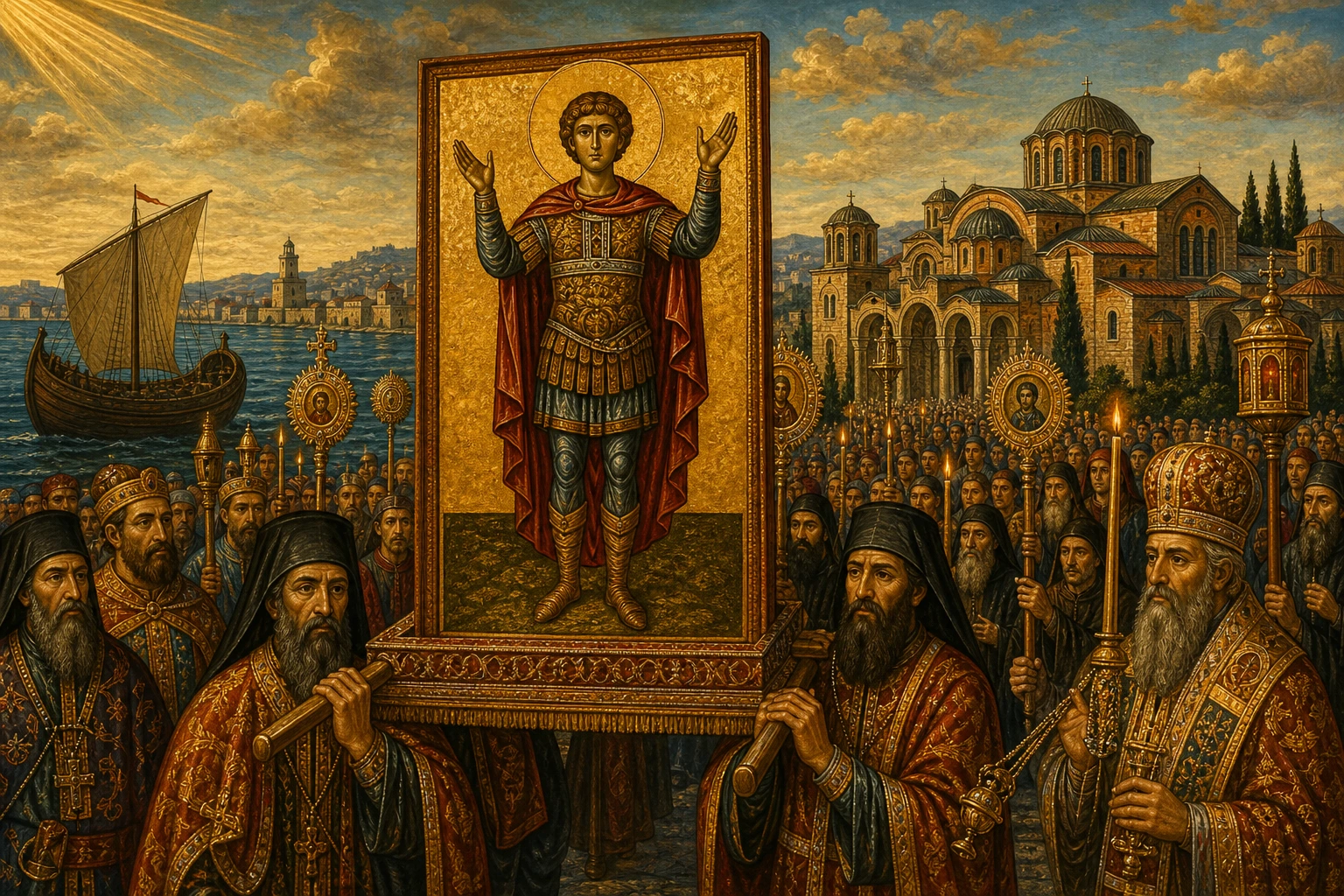 Εικόνα: Μνήμη της Μεταφοράς της Εικόνας του Αγίου Δημητρίου στην Κωνσταντινούπολη