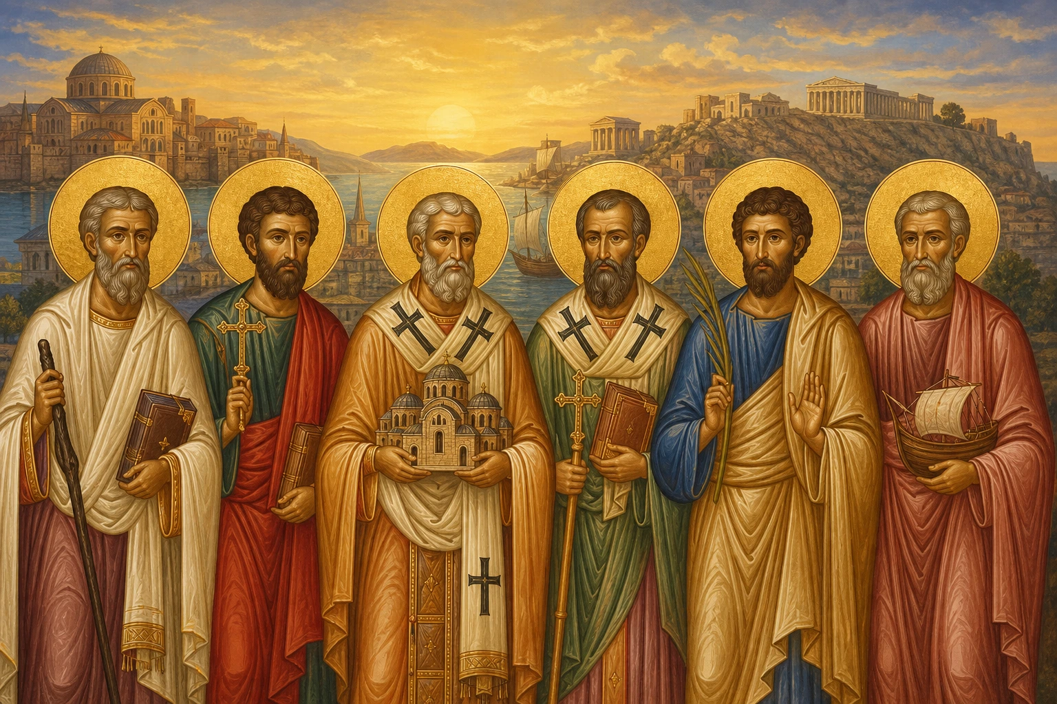 Εικόνα: Άγιοι Στάχυς, Απελλής, Αμπλίας, Ουρβανός, Νάρκισσος και Αριστόβουλος, Απόστολοι εκ των Εβδομήκοντα